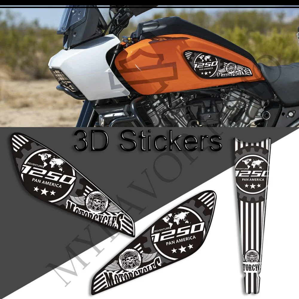 2020 2021 2022 Motorcycle Kit Stickers Decals Gas Fuel Oil Knee Tank Pad TankPad Protection For HARLEY Pan America 1250