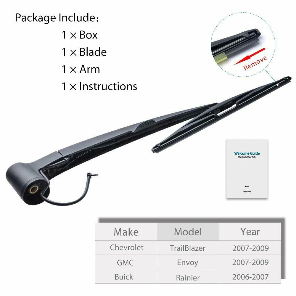 لـ Trailblazer Envoy Buick Rainier مجموعة شفرات ذراع ممسحة الزجاج الأمامي-AT80