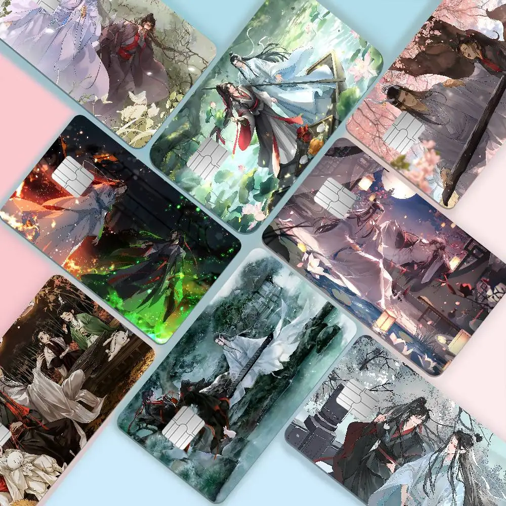 Anime Grandmaster Mo Dao Zu Shi Credit Card Skin Stickers No Adhesive Residue Proof for VISA Credit Card Subway Access Card