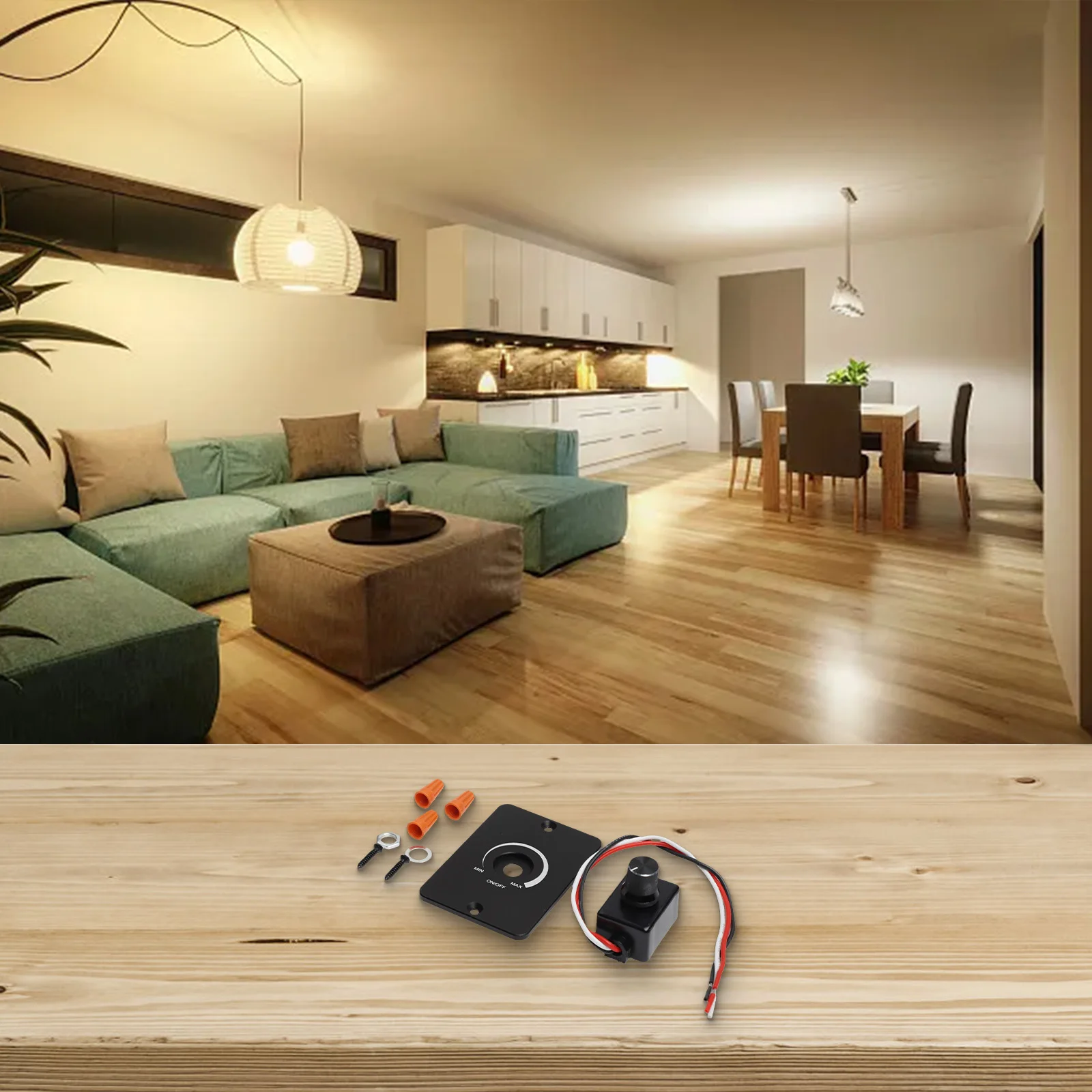 

5A Light Controller LED Dimmer Switch Custom Control Panel Easy Installation Flame Retardant Insulation Aluminum Knobs