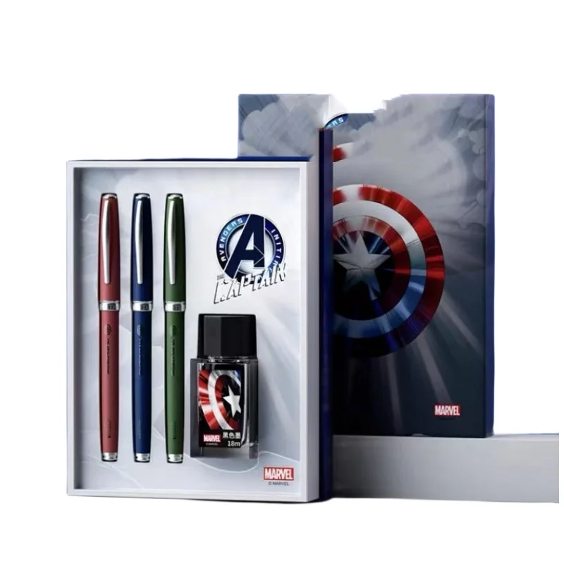 Marvel series Captain America high-end animation cartoon pen gift box set students practice calligraphy children's holiday gift