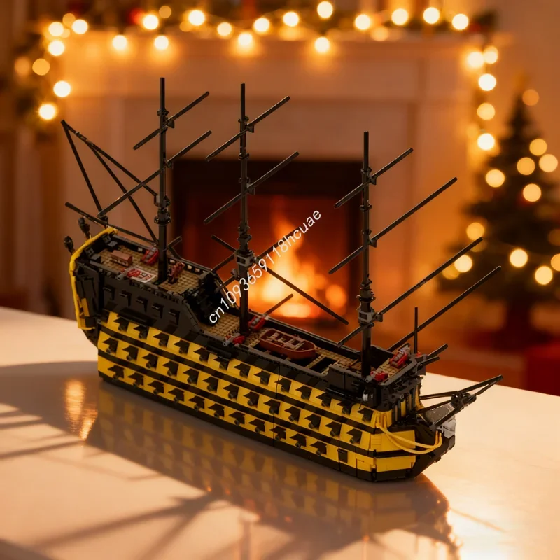 6107pcs MOC TPS HMS Endeavour Pirates The Disneieny Model Building Blocks Assemble DIY Idea Festival Gift Brick Toys Birthday