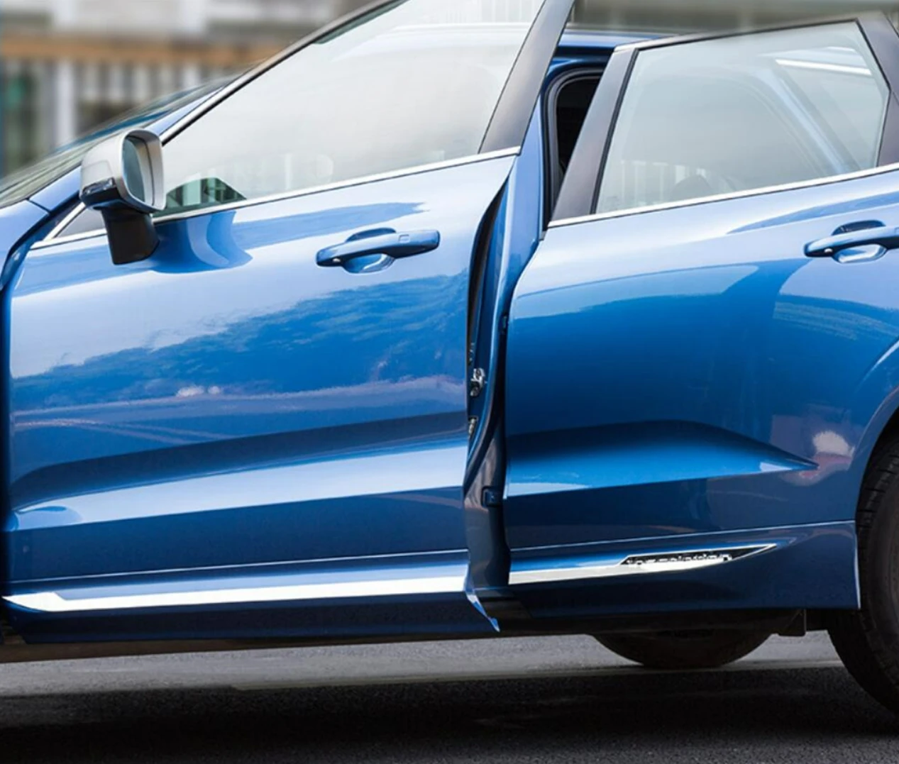 

Для VOLVO XC60 2018-2021 аксессуары, внешняя нержавеющая сталь, защитная полоса для боковой двери автомобиля, декоративная накладка