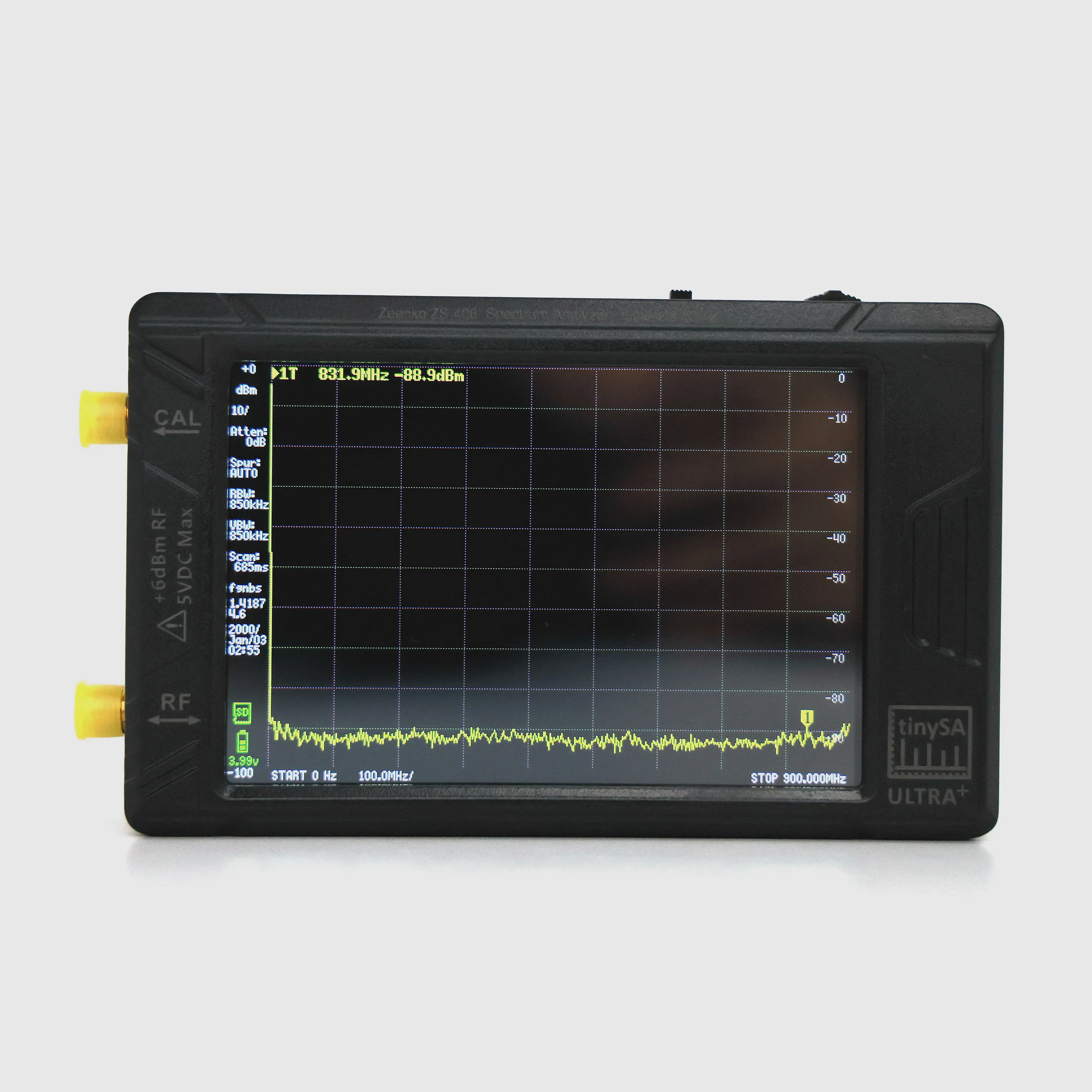 Latest TinySA Ultra Plus 5.4GHz ZS406 / 7.3GHz ZS407 3.95 inch Touch Screen Handheld Spectrum Analyzer