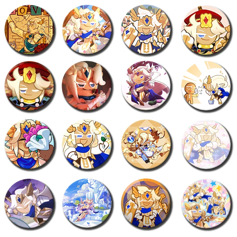 Anime M-Madeleine Cookie Cartoon Badges Peripheral Lapel Pins Tinplate Round Brooch for Shoulder Bag Accessories Souvenir Gifts