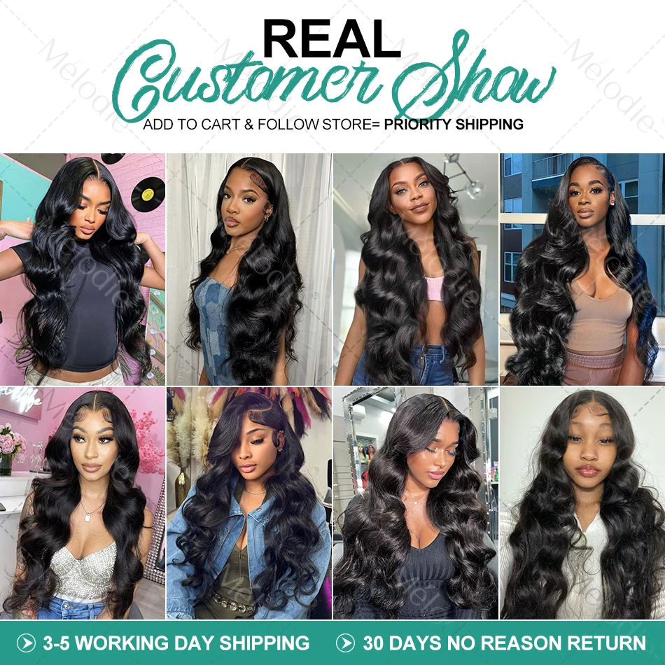 Melodie 250% HD 30 38 Inches 360 Full Lace 13x6 Lace Front Human Hair Wigs Body Wave Transparent 13x4 Lace Frontal Remy Hair Wig