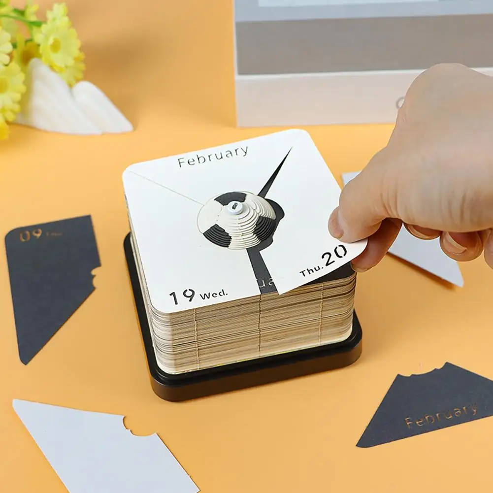 2025 futebol 3d bloco de notas arte calendário rasgar papel escultura bloco de notas diy notas peça calendário bloco de notas para aniversário c3q3