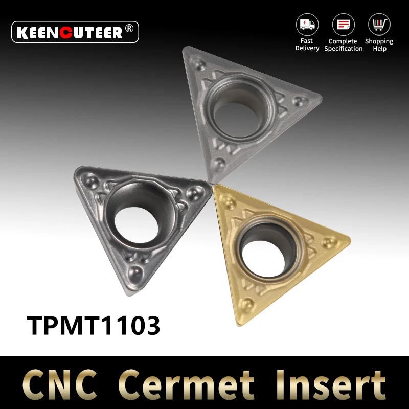 Utensile per tornitura esterna TPMT110304-HQ KT60 KT6020 TPMT110308 KT60 inserto in metallo duro per parti di tornio Cermet STUPR/L taglio taglierina CNC