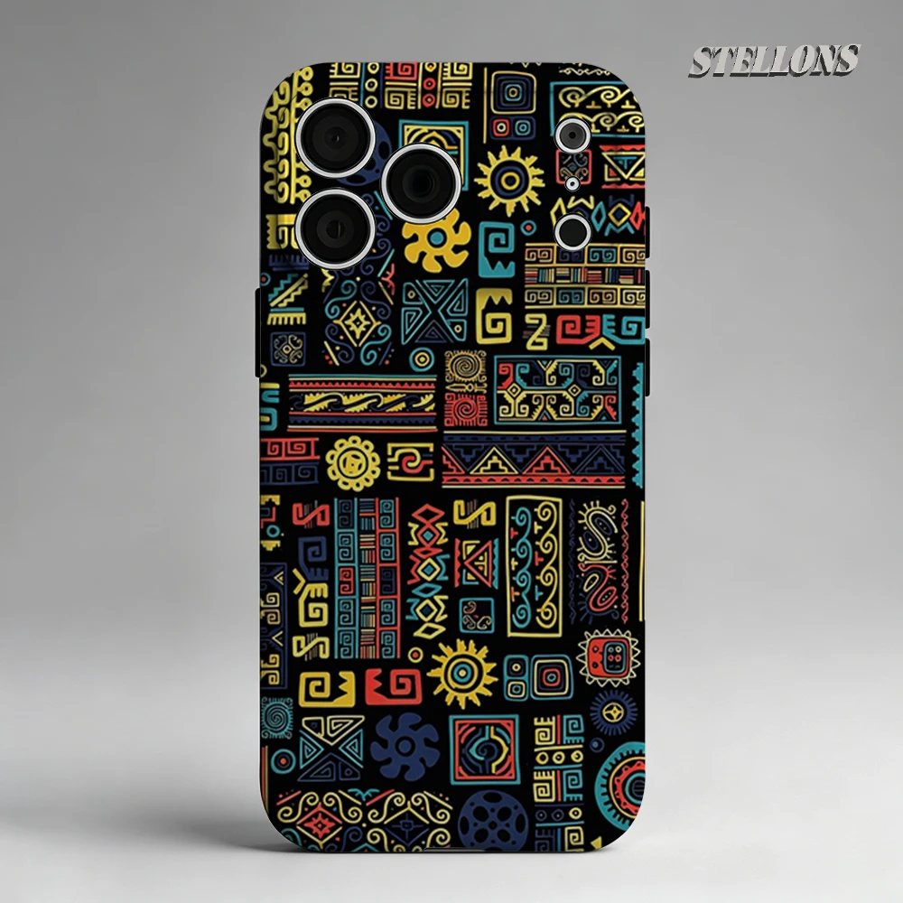 Azteken-Tribal-Handyhülle für magnetische Handyhüllen für iPhone 17 16 15 14 13 Pro Max Plus – Robuste Einzel- und Doppelschicht-Hülle
