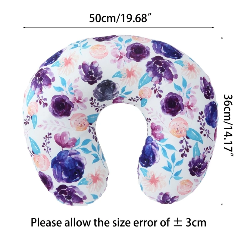 Baby Nursing Pillow Cover Breathable Nursing Mom Breastfeeding Pillow Cover Removable U-Shape Nursing Pillow Slipcover