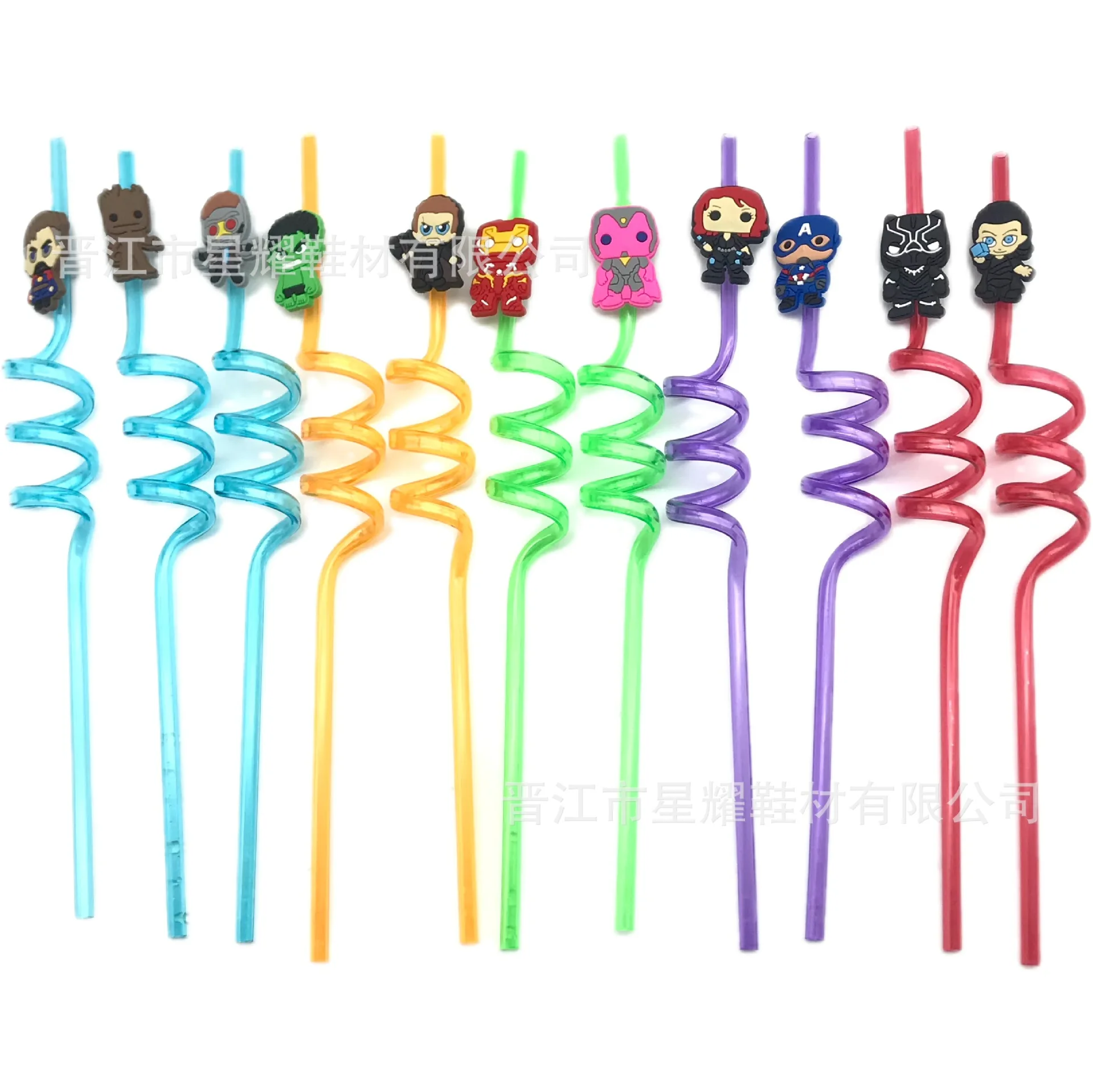 Pajitas para beber de la serie Marvels, Capitán Americas, Hulk, Iron, tema para hombre, suministros de decoración para fiesta de cumpleaños, Bar de dibujos animados, regalos para beber