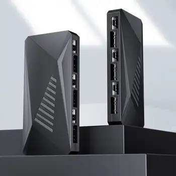 TEUCER LP-6P ARGB ovladač 3pinový a 4pinový vícecestný rozbočovač 1 až 6 prodlužovací kabel pro ventilátory skříně, adaptér, rozbočovač ventilátorů pro PC 8 nejlepší prodej 6pinový rozbočovač ventilátorů - №6