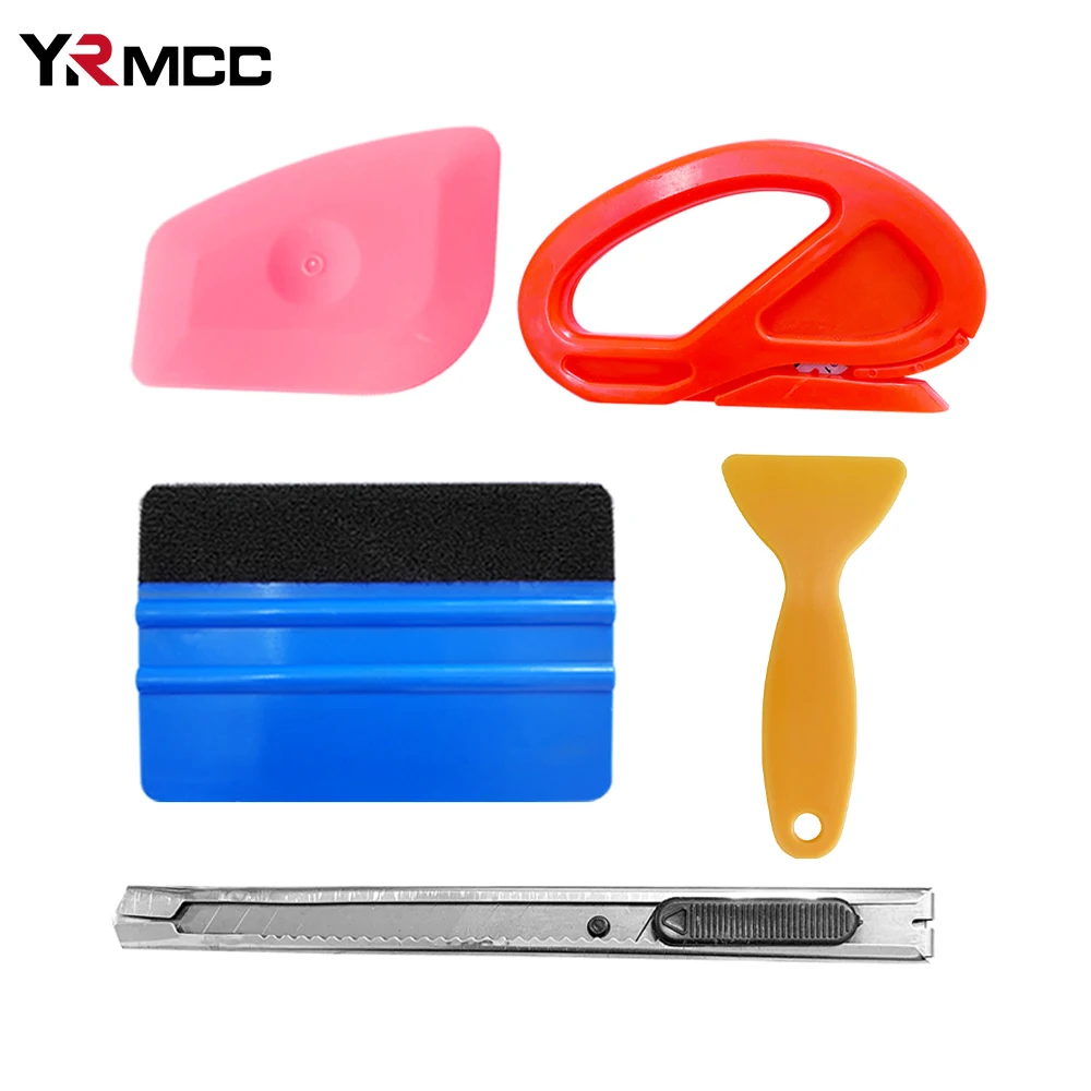 Car Film Wrap Tools Kit Vinyl Squeegee Sets Cutter for Car Sticker Window Tints Home Office Glass Cleaning Scraper Accessories