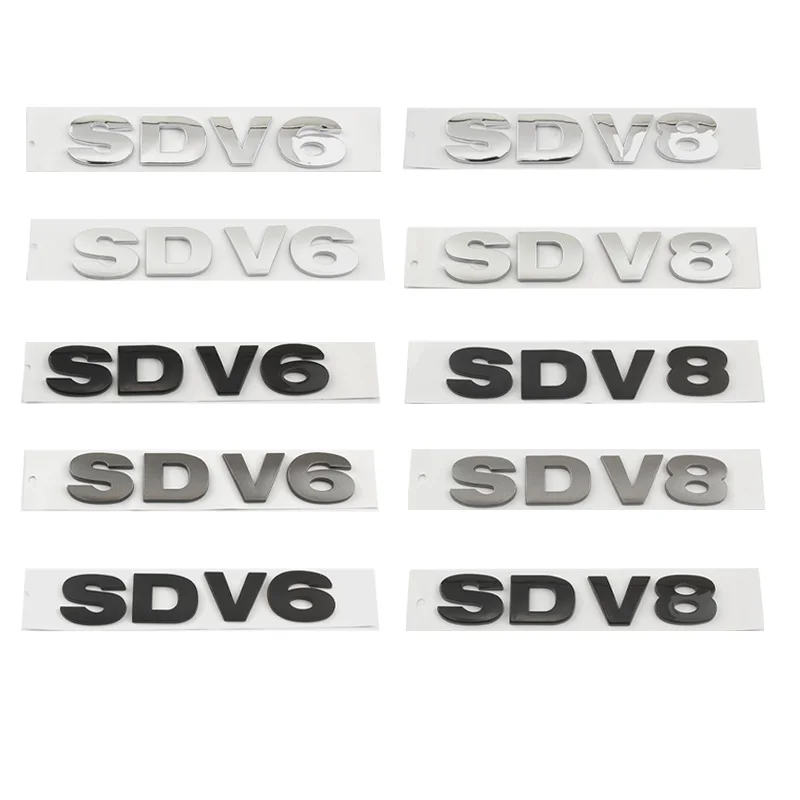

Car 3D ABS SDV8 SDV6 Trunk Boot Fender Logo Badge Emblem Decals Sticker For Land Rover Discovery 4 Ranger Rover Sport HSE