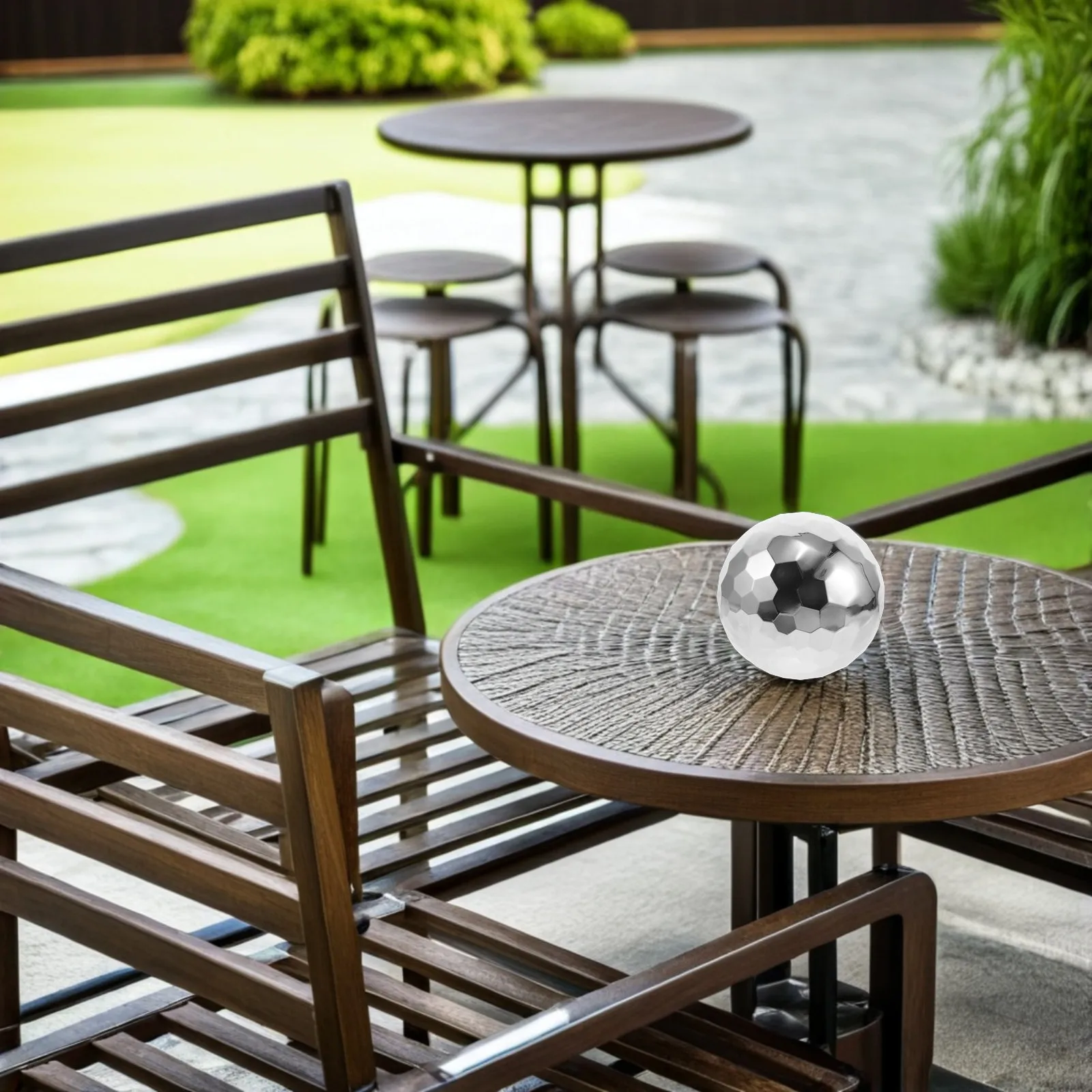Stainless Steel Gazing Ball 4 Inch Reflective Mirror Polished Hollow Sphere Decorative Outdoor Garden Globe Yard Pond Ornament