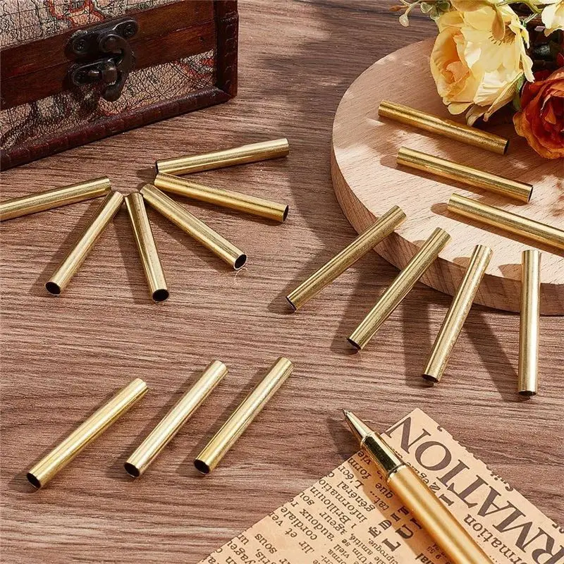 A01F-For Crafts DIY Pen Making 35Pcs Slimline Pen Tubes 7Mm OD X 0.5Mm Wall Thickness 52Mm Length Seamless Round Tube Set