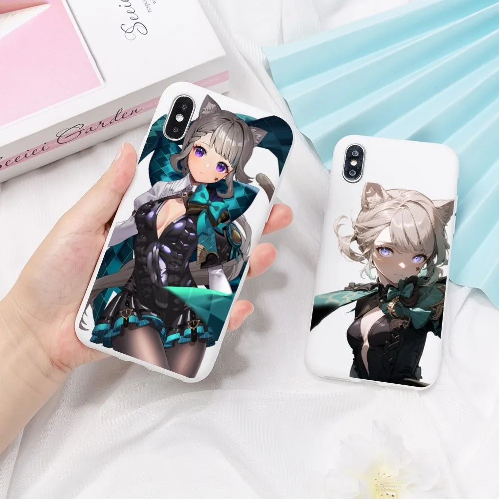 Lyney And Lynette Genshin Impact Phone Case for iPhone 14 11 12 13 Mini Pro Xs Max 8 7 6 6S Plus X XR Solid Candy Color Case