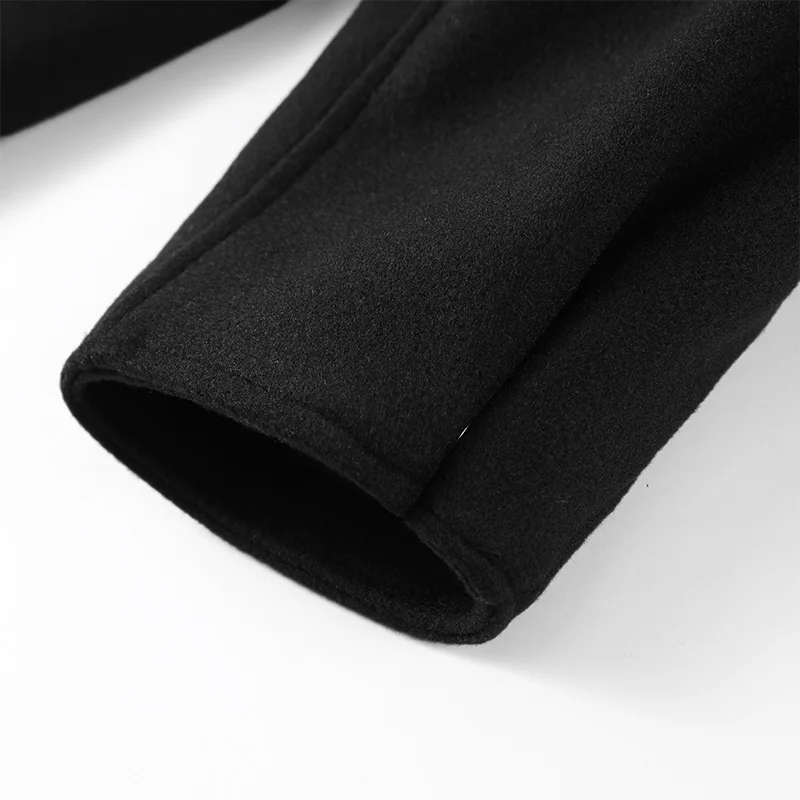 Eleganter Schicker Stehkragen-Wollmantel mit Langen Ärmeln, Einreihig, Locker Geschnitten, Warmer Wintermantel für Damen, Lässige Streetwear, Neu – Detail 14