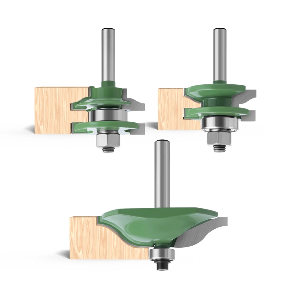 Imagem -06 - Lavie mm Shank Pcs Grande Gabinete Rail & Stile Tenon Router Bit Conjunto Painel do Armário da Porta Levantador Ogee Madeira Cortador de Moagem Mc02040
