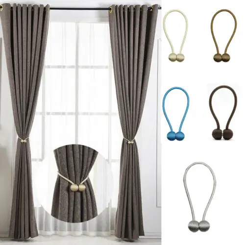 Magnetic Curtain Hooks, 1 Pieces, Bead Ball, Tie Holders, Loop Clips, Tie Rope Accessories, Hook Holder, Home Decorations