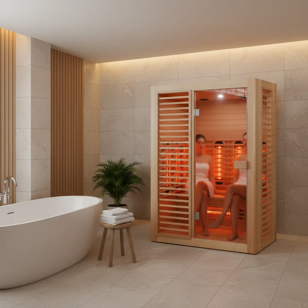 Vapasauna 4 Person Solid Wood Infrared Sauna Room With 1 Year Warranty New Style Fashion Home For Sale