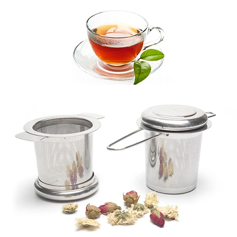 Stainless Steel Tea Infuser Silver Mesh Kitchen Accessories Safe Density Reusable Tea Strainer Herb Tea Tools Acces