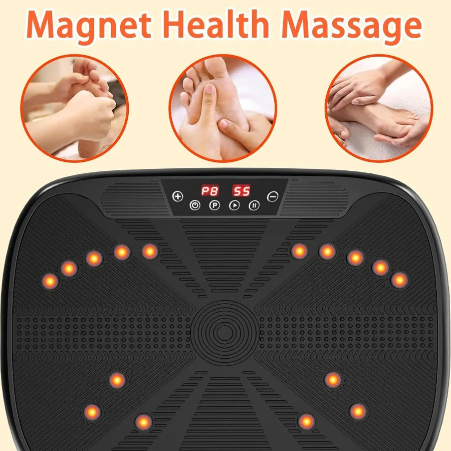 آلة تمرين منصة اللياقة البدنية ذات لوحة الاهتزاز لصالة الألعاب الرياضية المنزلية جهاز تمرين اهتزاز كامل الجسم مع تقنية اهتزاز الاهتزاز