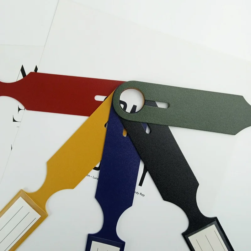 항공 여행용 긴 PU 수하물 태그 - 간편한 수하물 식별