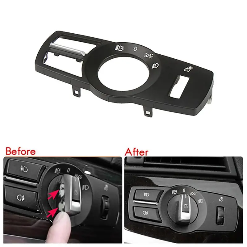 Steady 4PCS Car Headlight Switch Panel For BMW 5/7 Series X3 X4 F01 F02 F03 F10 F18 F07 F06 F25 F26 2008-2017 B
