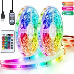 Listwy RGB LED do synchronizacji muzyki Bluetooth 30M(2 rolki 15M) inteligentny pilot zmienia kolor USB i kontrola aplikacji na Boże Narodzenie