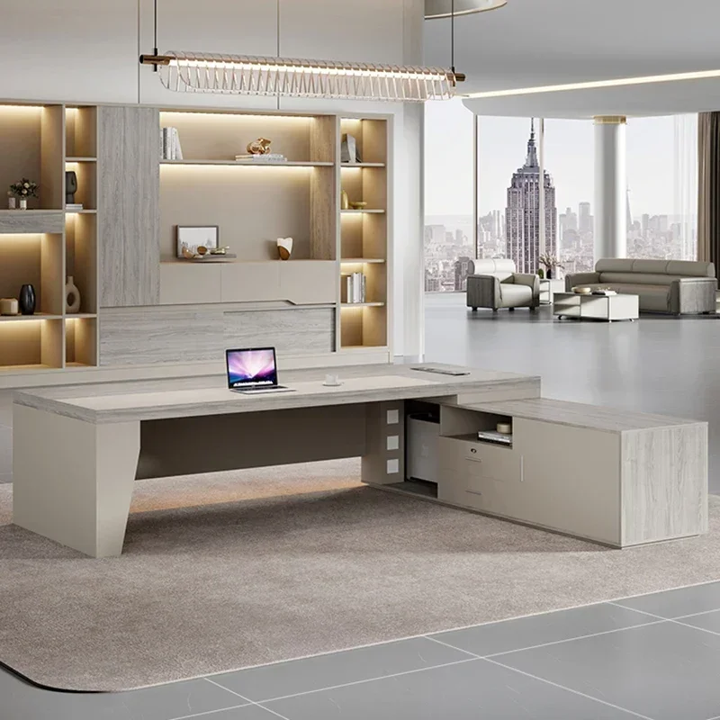 Picture 3: Reception Computer Office Desk Corner Modern Conference Gaming Computer Table Study School Executive Tavolo Trendy Furniture