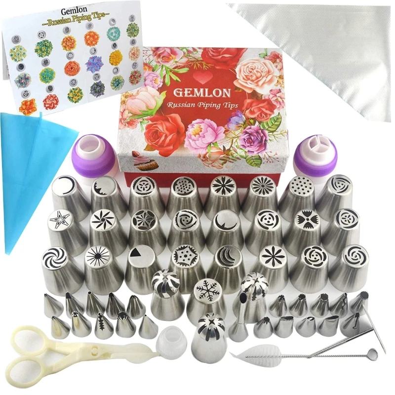 Multi-style cake nozzle Russian ball piping tip flower frosting tip baking flower nozzle large cupcake decoration set