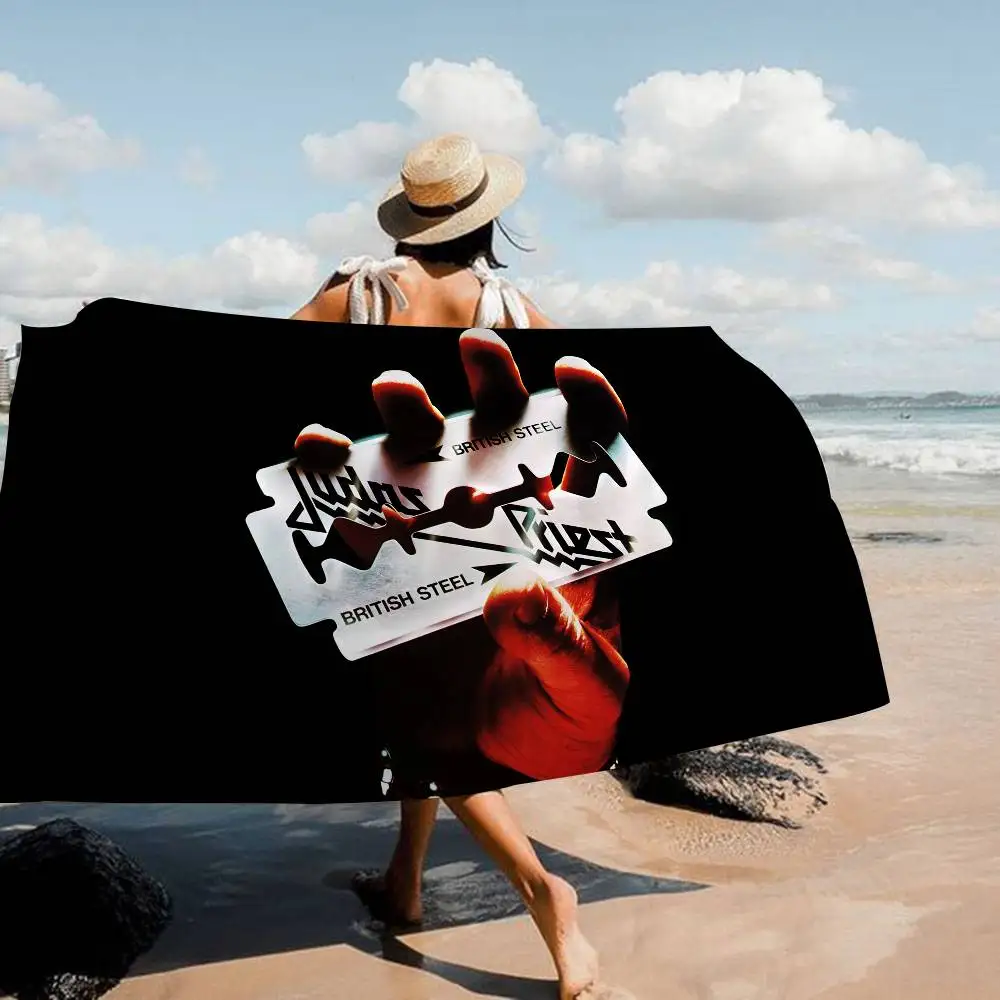 Heavy metal J-Judas Priest rock band Big Microfiber Beach Towels Quick Dry Towel Sand Beach Towels Pool Towel for Travel Swim