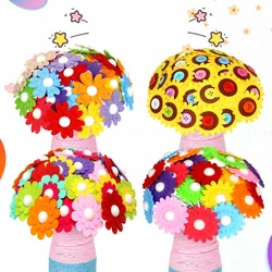 Flower Craft Kit Bouquet with Buttons and Felt Flowers Vase Art Toy Craft Project Children Kid DIY Activity Toys Boys Girls Gift