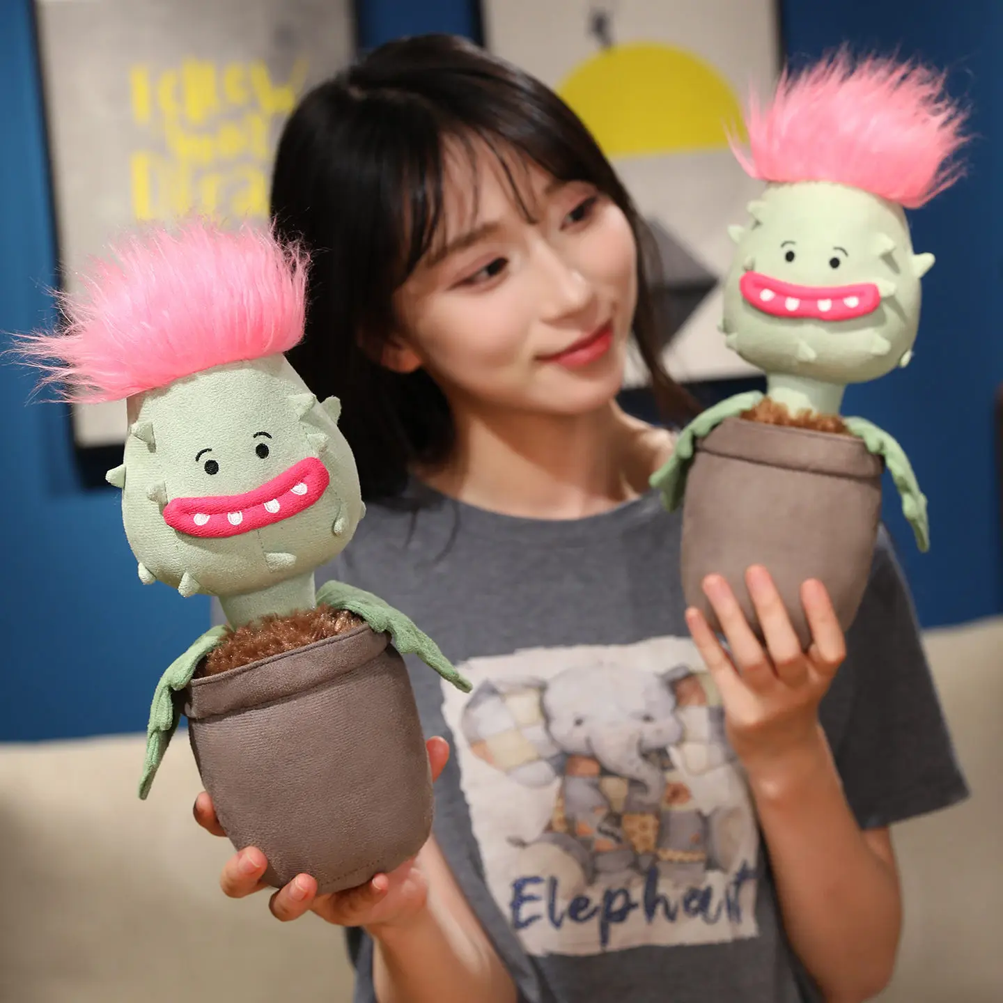 

1 шт., 30 см, креативный Chomper, растение в горшке, плюшевая игрушка, мультяшная кукла-ледящий цветок, мягкая игрушка-растение, забавный декор комнаты, подарок