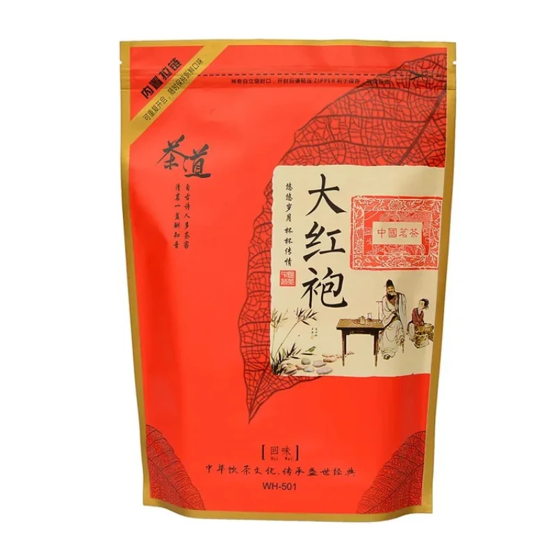 Da Hong Pao Oolong-Tee-Reißverschlussbeutel, selbsttragender, selbstdichtender Teebeutel aus Kunststoff, universelle Tee-Geschenkverpackung, ohne Verpackungsbeutel