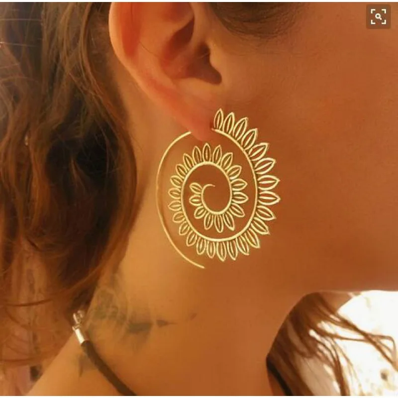 Vortex Spiral Earrings for Women Punk Fashion Dangle Earring Jewelry