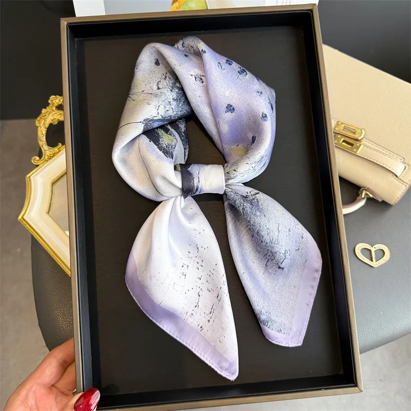 

Роскошный квадратный шарф для женщин, шелковые платки с художественным портретом, модные банданы, хиджабы, шейные платки для пляжа, элегантные шали и накидки