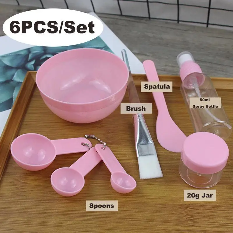 3/8 pçs escova facial máscara tigela colher conjunto máscara escova barra diy ferramentas de beleza ferramentas de mistura cuidados com a pele suprimentos de maquiagem mulher cuidados com a pele