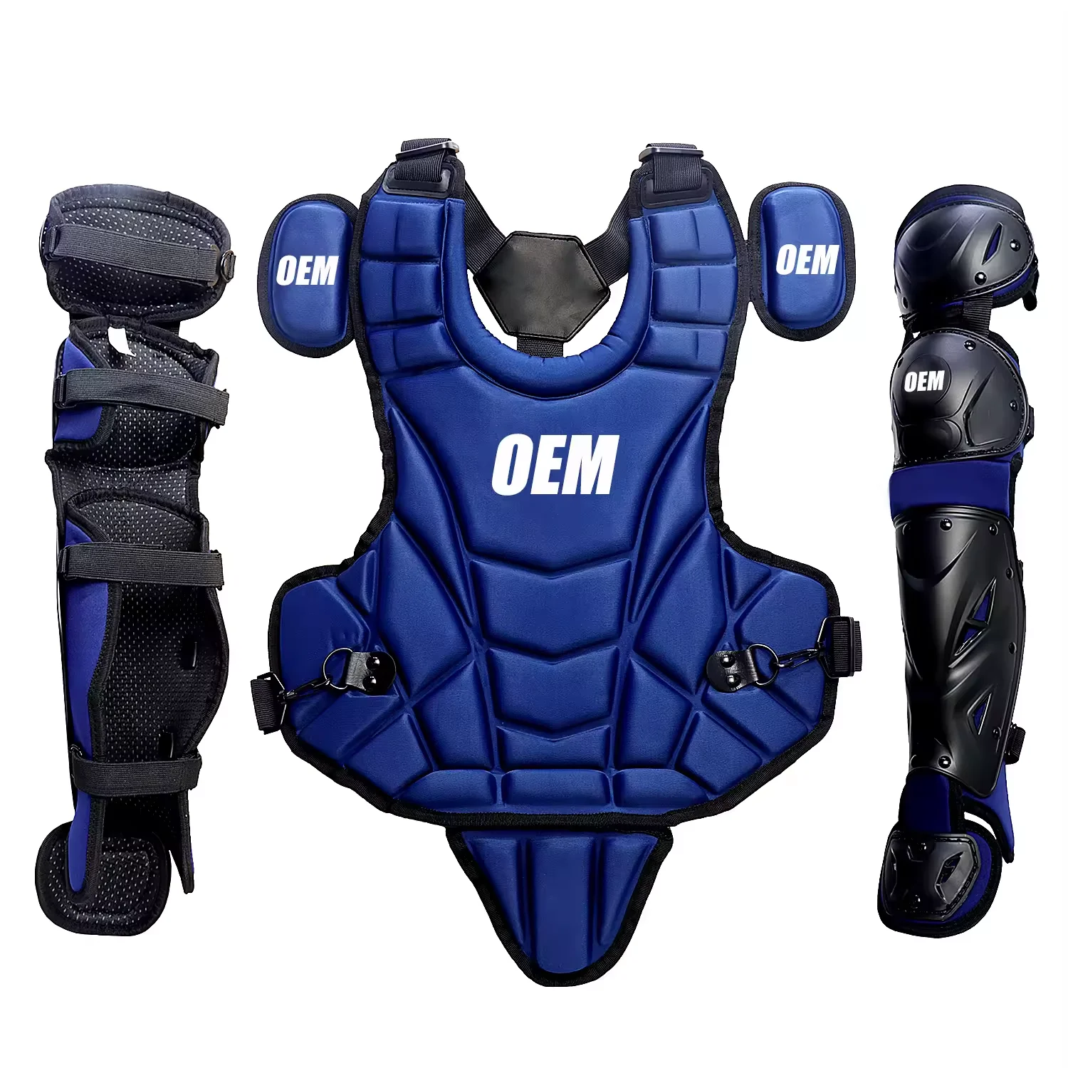 

Protector Equipment 14inch Black Baseball Catchers Chest and Leg Guards Baseball Blls Softball for Youth