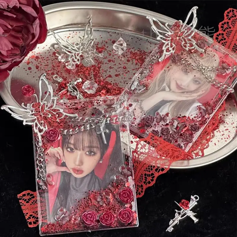 INS Butterfly Acrylic Card Brick DIY Photo Frame Exquisite Photocards Protector Shell Card Brick Photo Card Holder Photo Sleeves