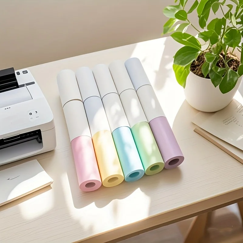 15-Roll Mini Thermal Paper, Matte Ink-Free Paper for Portable Printers & Cameras, Ideal for Photos, Labels, Memos & Study Notes