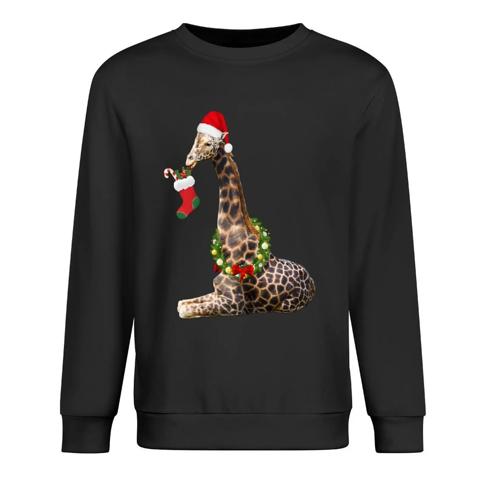 

ChristmasGiraffe Pullover korean clothes tracksuits anime clothes autumn clothes men sweatshirt