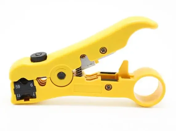 Multitool 1 Set Coaxial Cable Wire Stripper Press Clamp RG6 RG59 with F Compression 20pcs Connector Tool TV Crimping Pliers Wire