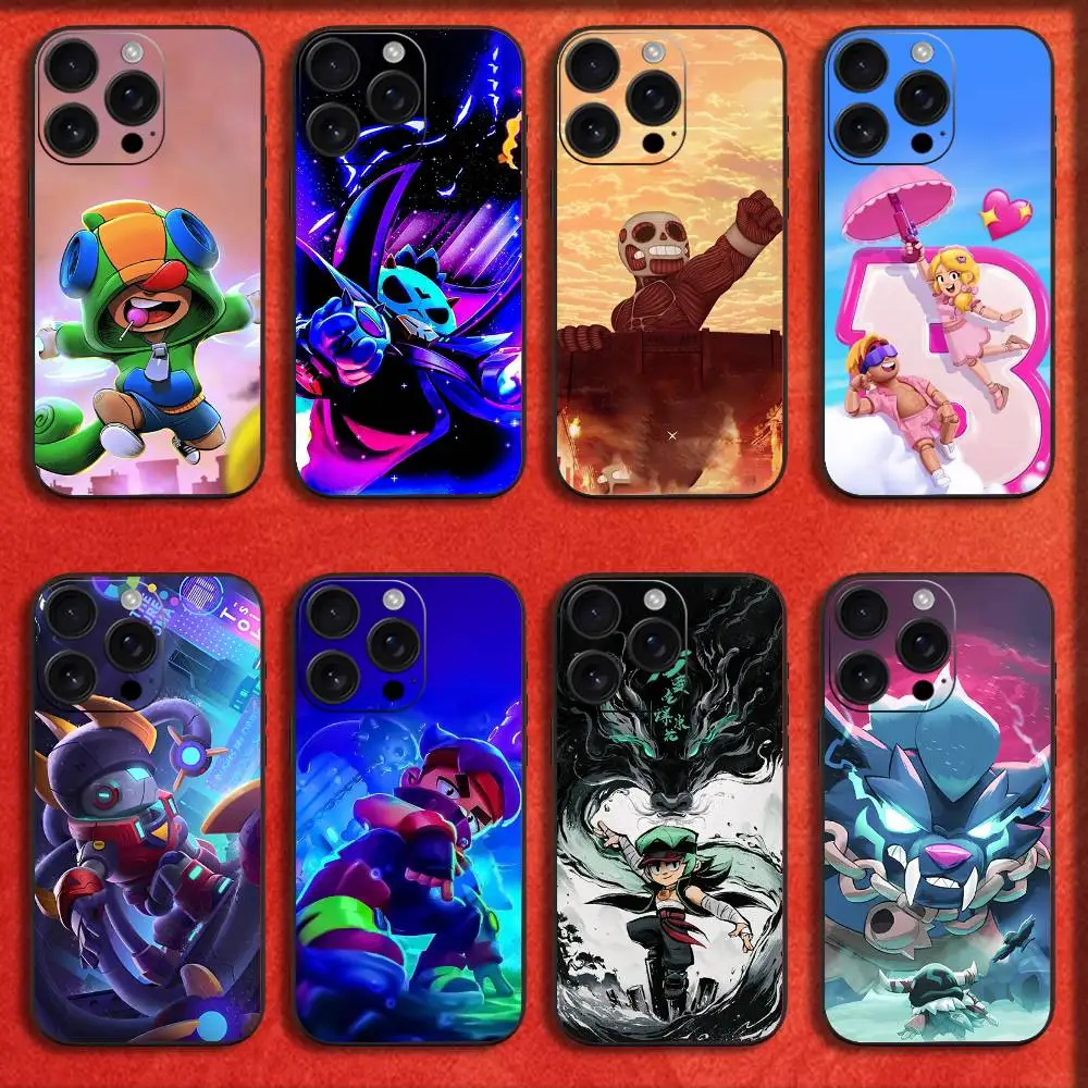 

Phone Case For iPhone 16,15,14,13,12,11,Pro,XS,Max,XR,Plus,E,Mini B-Buzz L-Leons S-Spike F-Fang Black Shockproof Cover