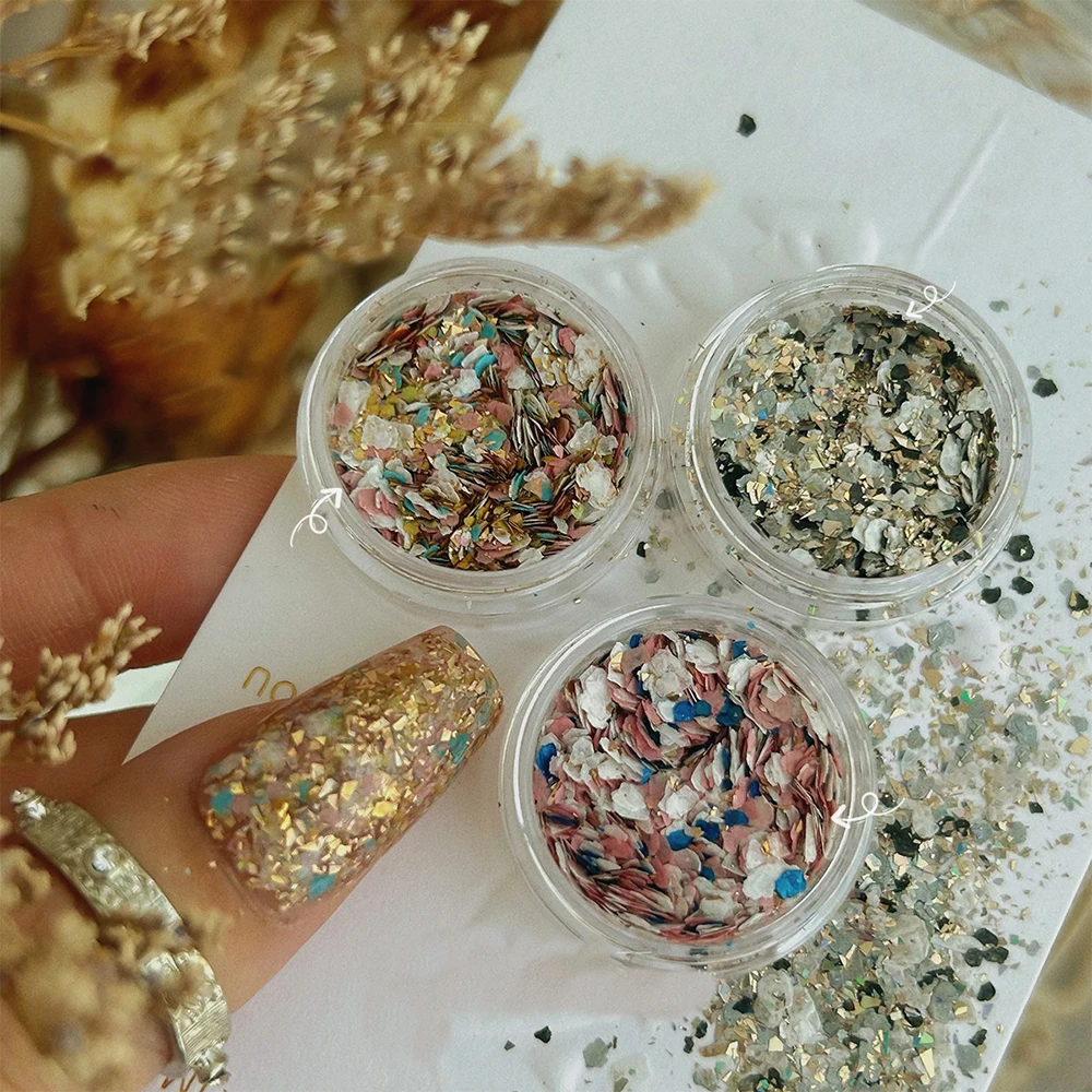 

1Box Nails Art Glitter Powder Mixed Shard Manicure Decoration Crystal Glitter Powder Wholesale Diy Nails Art Accessories