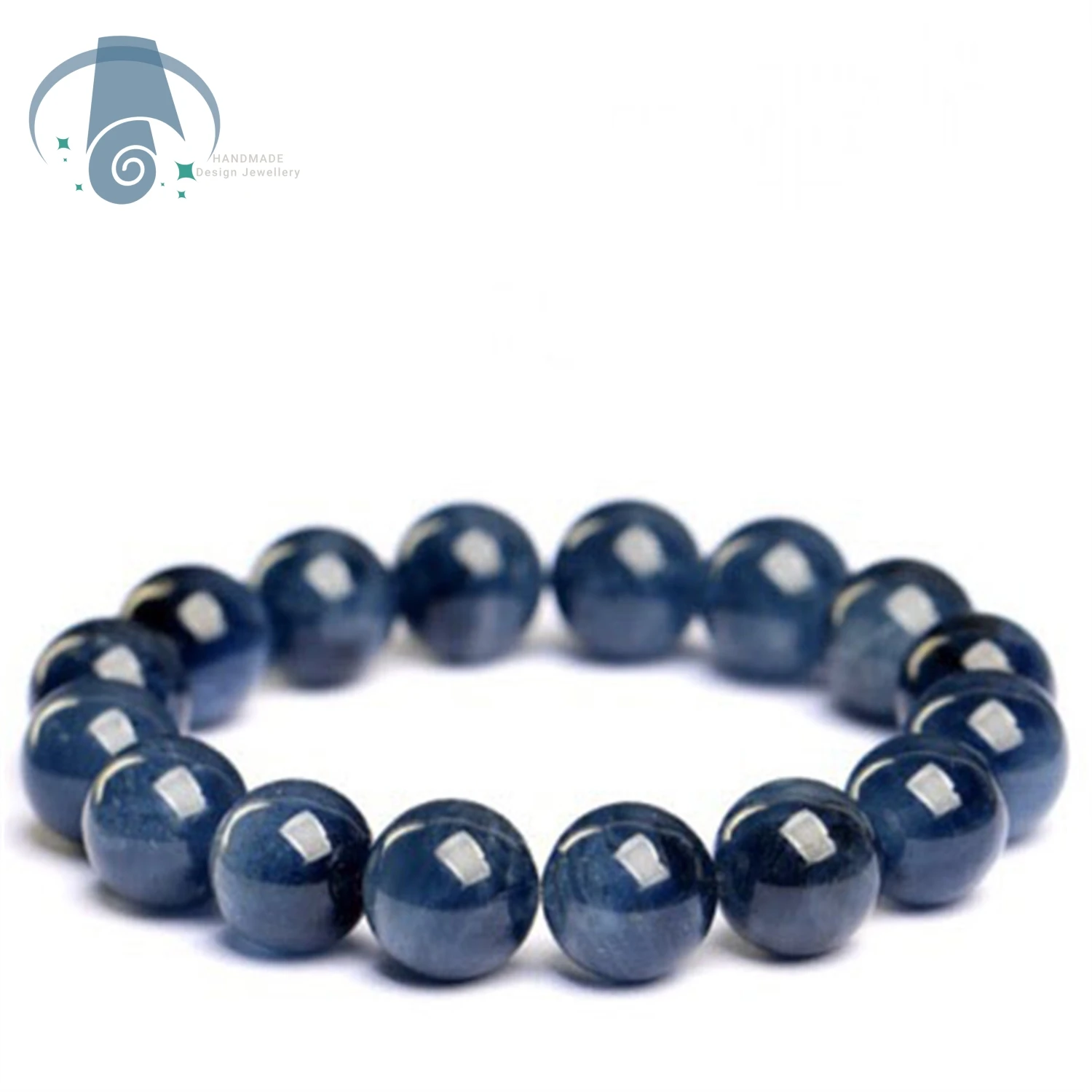 Natural Blue Rabbit Hair Crystal Loose Beads Round Bead Bracelet Healing Chakra Jewelry For Women Men Gift Idea High Quality Gem