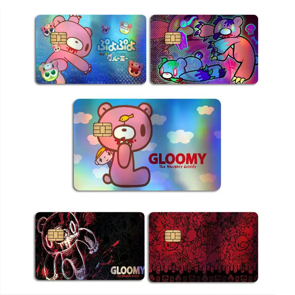 Cartoon G-Gloomy Bear Trendy Laser Glitter Bank Card Stickers All Match Multi Purpose Use