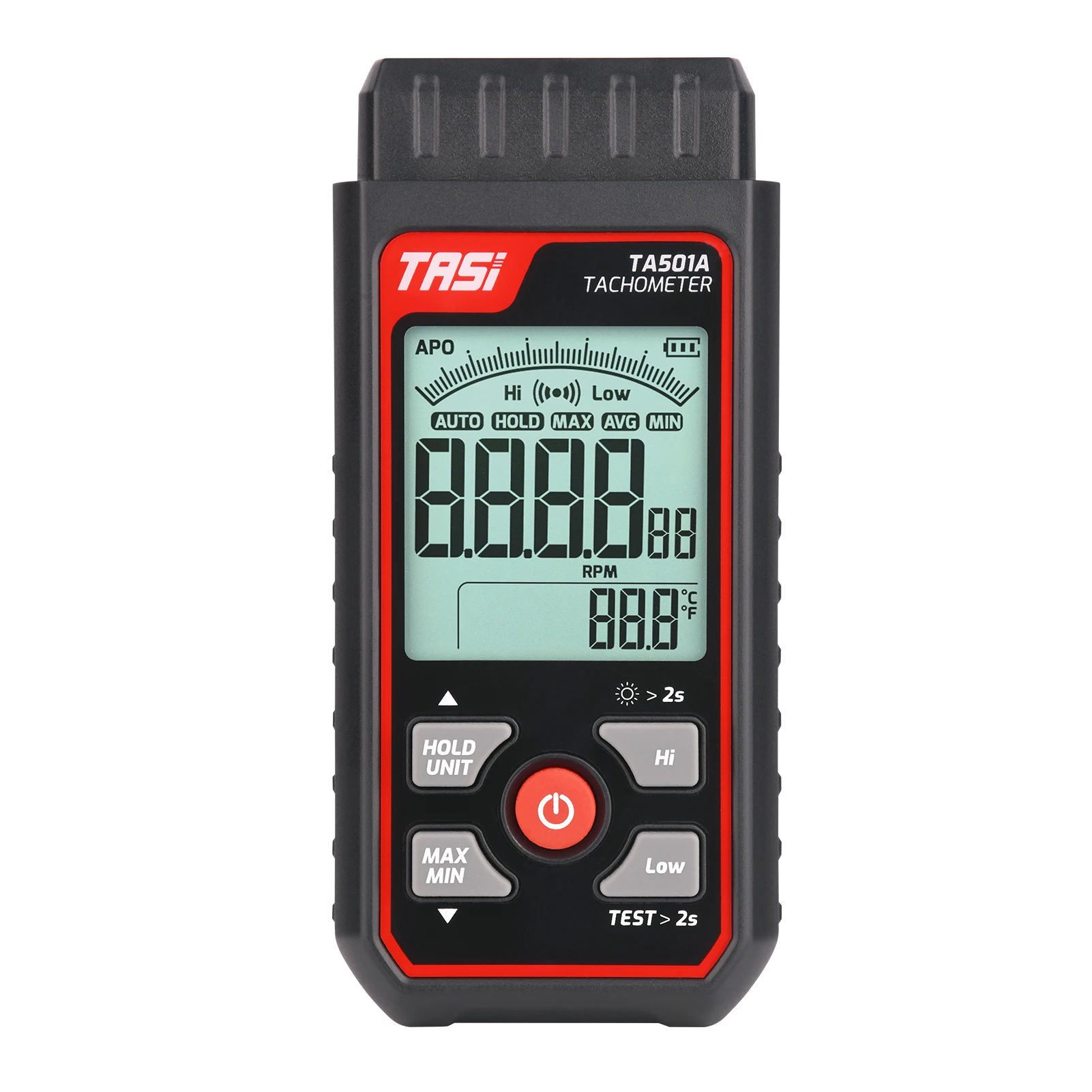 TASI TA501A Digital Laser Tachometer Non-Contact Digital Handheld Tachometer Up to 999999 Counts For Machinery Motors Speed Test