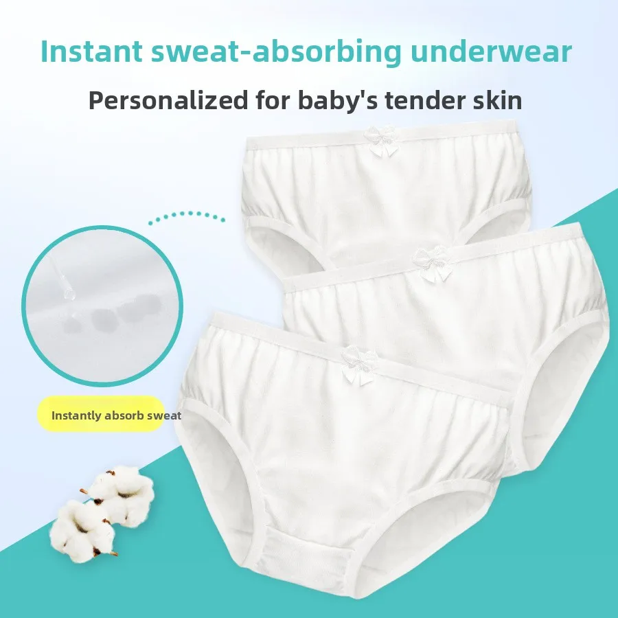 Children's grade dance white briefs girls cotton underpants girl baby ballet dancing older children
